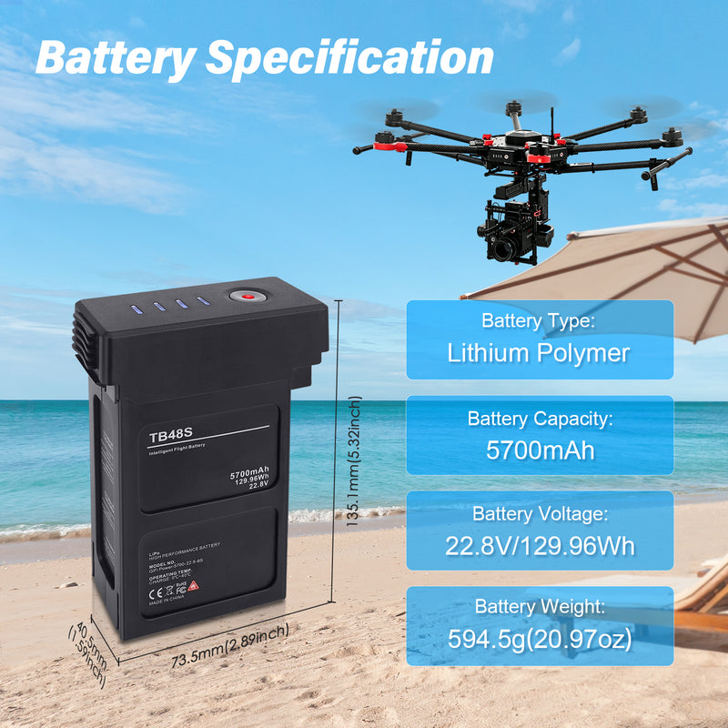 Load image into Gallery viewer, 22.8V DJI Matrice Series TB48D/TB48S Intelligent Flight Battery 5700mAh for for DJI Matrice 100 Quadcopter / DJI Matrice 600