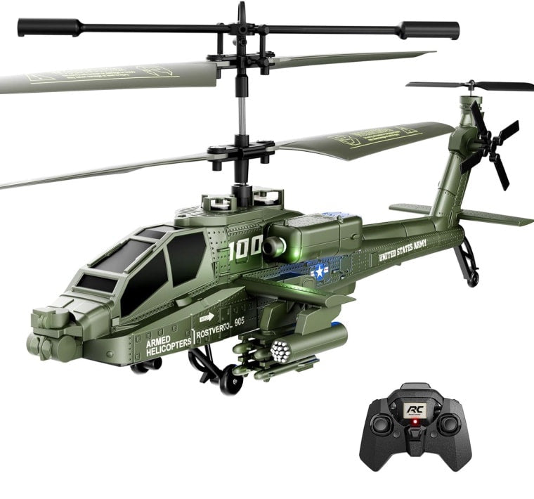 XK1 Apache RC Helicopter, 2.4G 3.5CH Military Chopper with