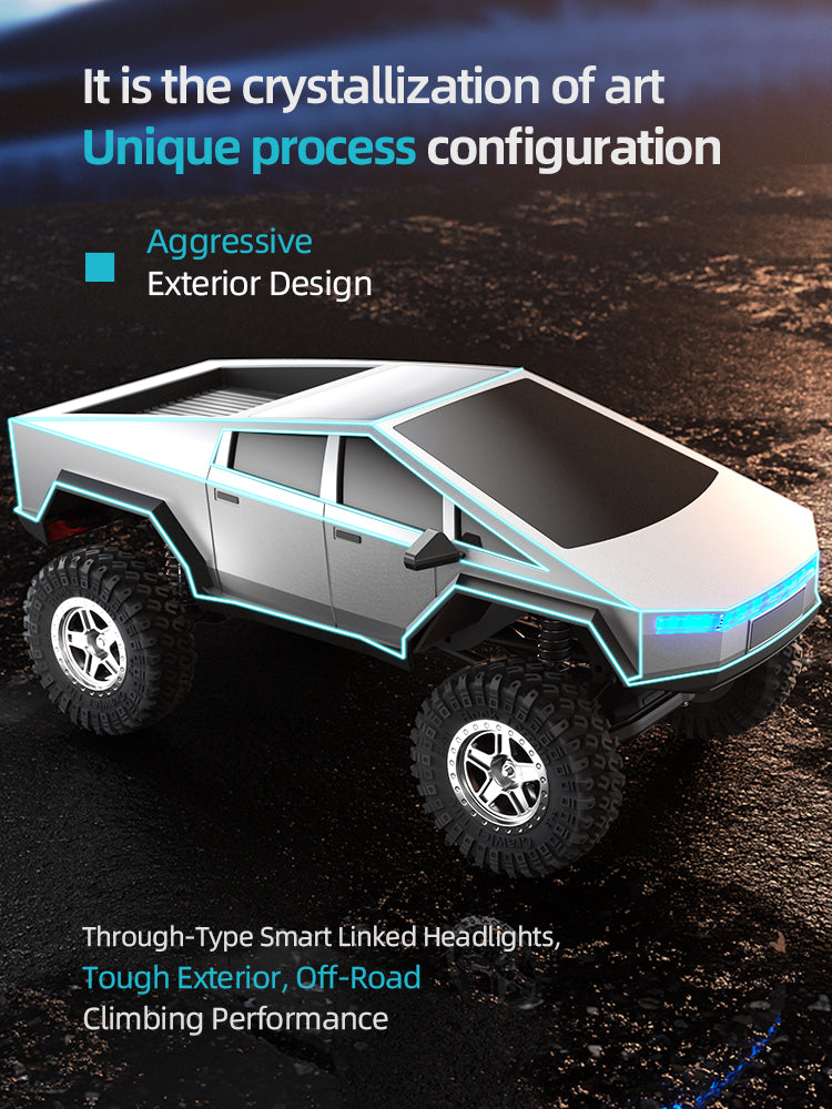 Load image into Gallery viewer, 1/18 Cybertruck Climbing Car 4WD OFF-ROAD Vehicle New Climbing Star Tow Speed Gearbox Mechanical Shift Through-Type Linked Headlights