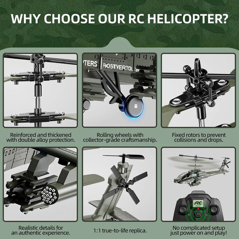 Load image into Gallery viewer, XK1 Apache RC Helicopter, 2.4G 3.5CH Military Chopper with Altitude Hold & One-Key Operation, Gyro Stabilized Remote Control Toy for Kids and Adults