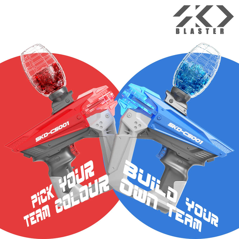 Load image into Gallery viewer, SKD CS001 Electric Water Ball Blaster Gel Splatball Electric Splatter Shooting Orbeez Toy Gun with 5000 Water Gel Beads ( Bule / Red )