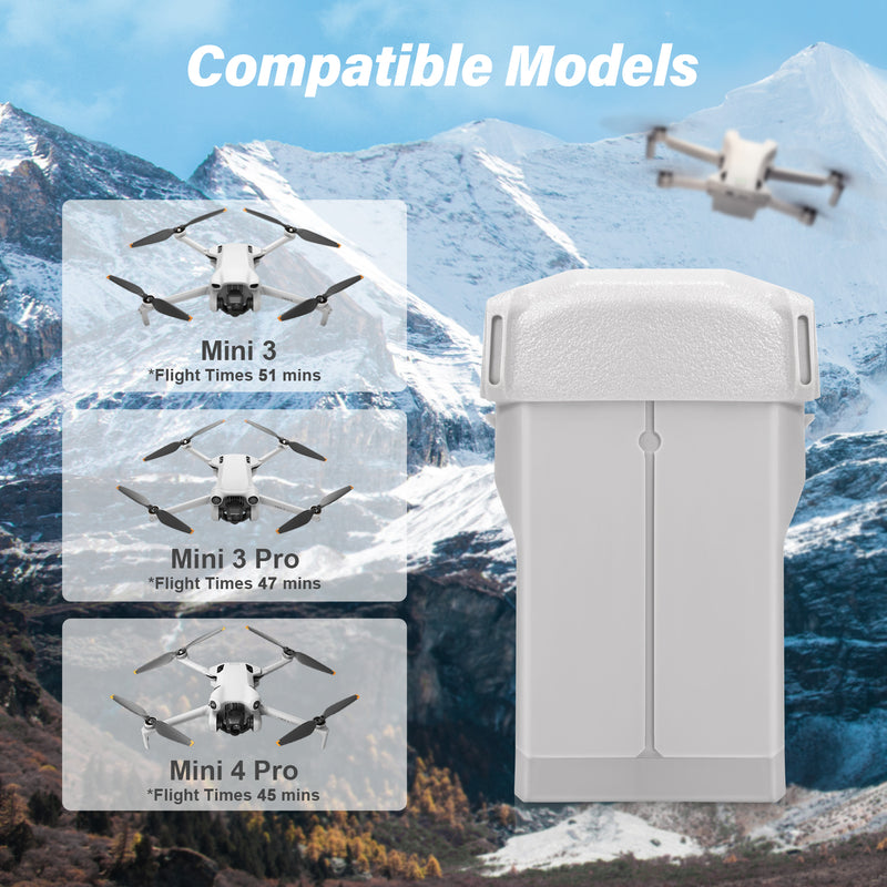 Load image into Gallery viewer, Mini 3/4 Series Intelligent Flight Battery 3850mAh 7.38V Replacement Battery Compatible with DJI Minin 3/Mini 3 Pro/Mini 4 Pro Up to 47 Mins Flight Time