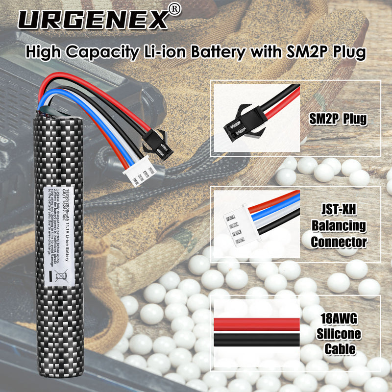 Load image into Gallery viewer, 11.1V 2000mAh Airsoft Battery Pack with SM2P Plug