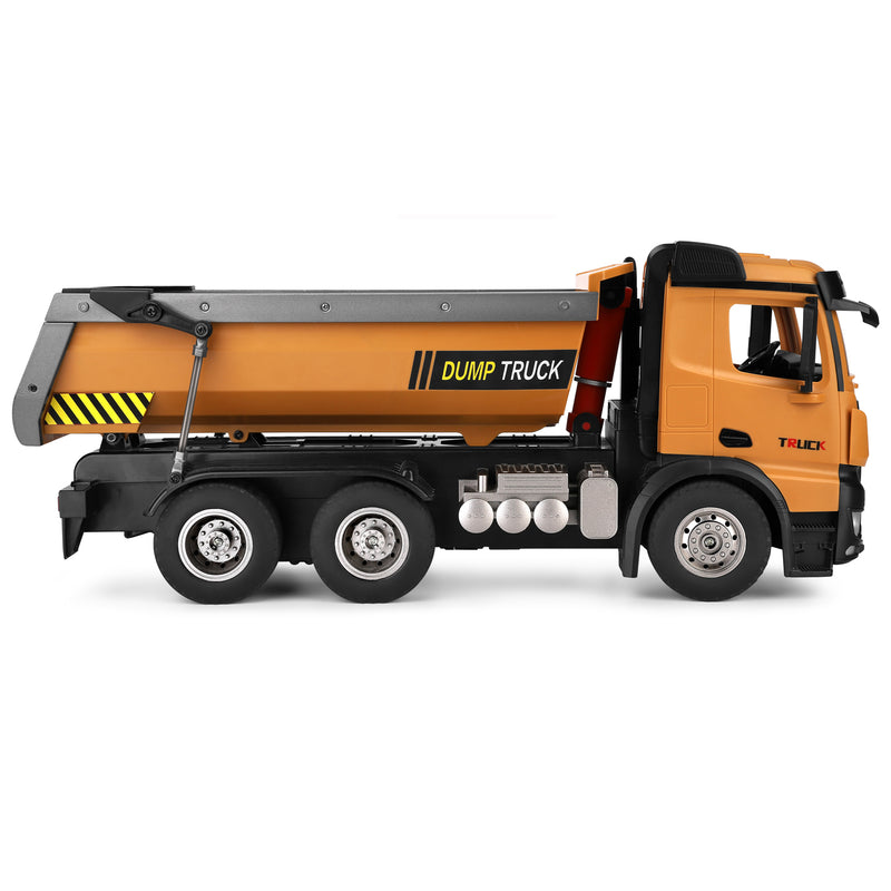 Load image into Gallery viewer, WLtoys 1:14 Scale RC Dump Truck High Simulation Analog Hydraulic Telescopic Design 45° Independent Control 2.4G Remote with Light and Sound