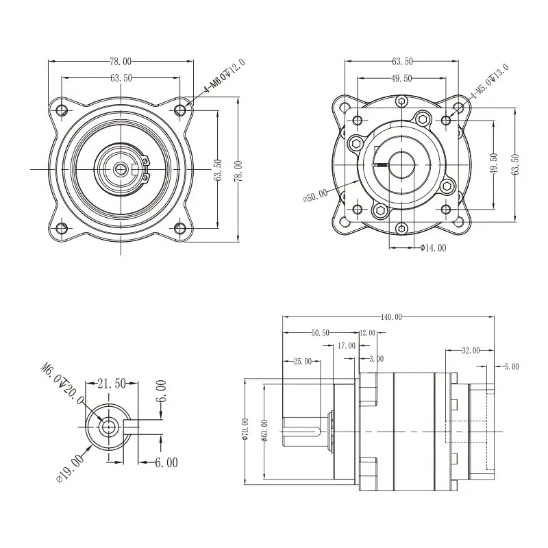 Load image into Gallery viewer, PR078-010501 High-Precision Planetary Gear Reducer , High Torque for Robotics & Medical Equipment, 1 Pack(Direct Factory Sale)