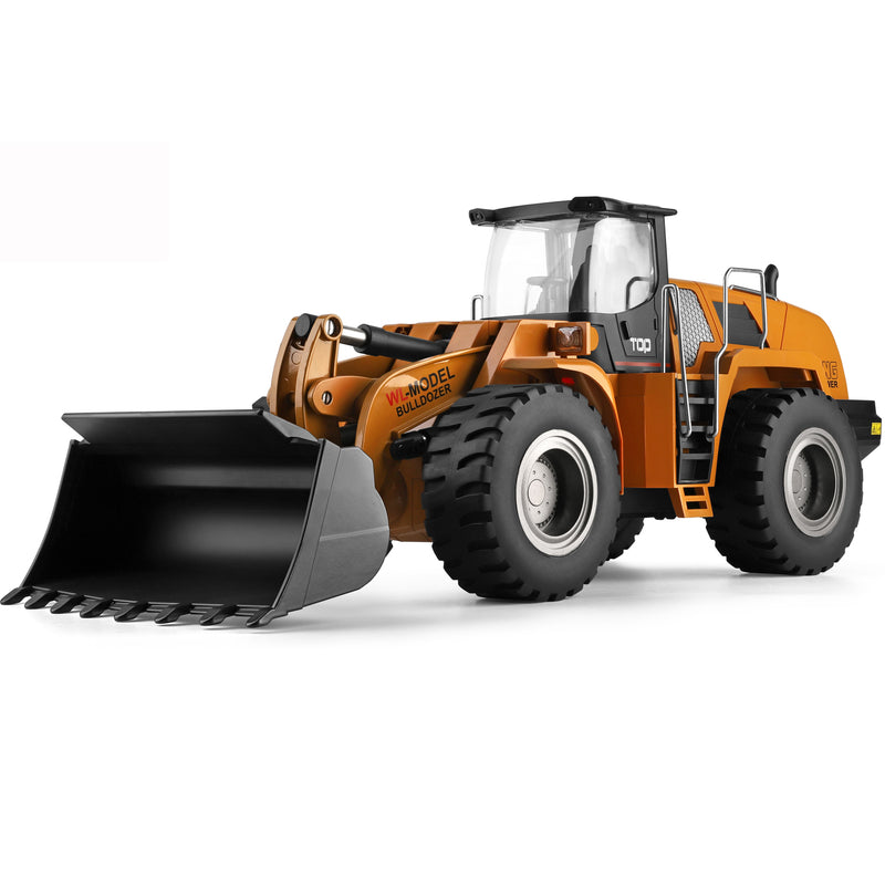 Load image into Gallery viewer, WLtoys RC Bulldozer 1:14 Scale High Simulation 2.4G Independent Control Analog Hydraulic Telescopic Design with Light and Sound