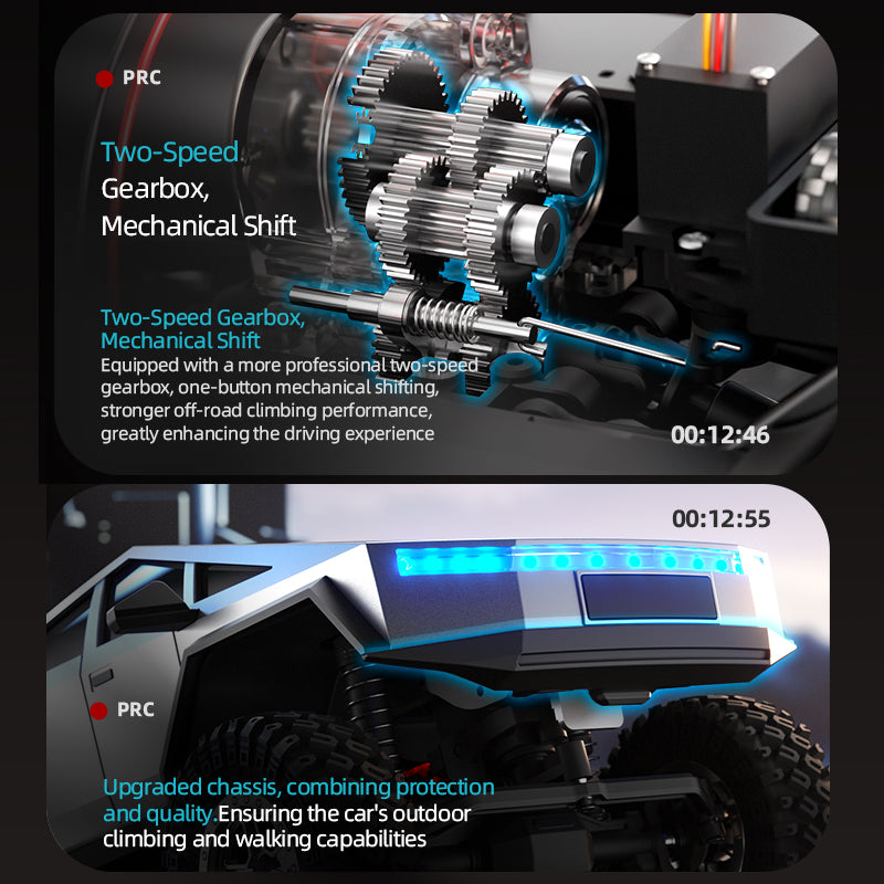 Load image into Gallery viewer, 1/18 Cybertruck Climbing Car 4WD OFF-ROAD Vehicle New Climbing Star Tow Speed Gearbox Mechanical Shift Through-Type Linked Headlights