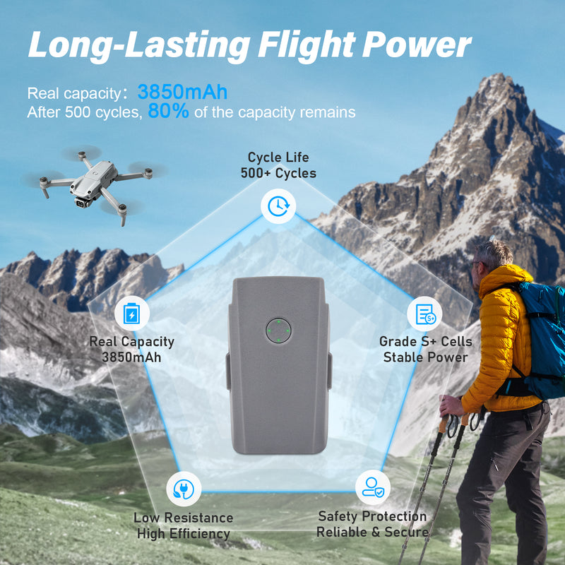Load image into Gallery viewer, Mavic Air 2 Intelligent Flight Battery 11.55V 3850mAh High Capacity Replacement Battery Compatible with DJI Mavic Air 2/ Air 2S Drone, Up to 28Mins Max Flight Time