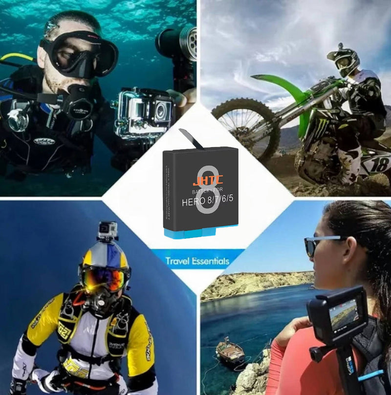 Load image into Gallery viewer, 3.7V Gopro Hero 9 Battery 1220mAh Replacement Battery Fit For Gopro Hero 5 6 7 8 Camera Spare Battery Accessories Full Decoded ,1pcs