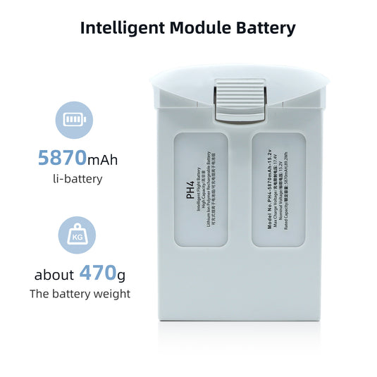15.2V Phantom 4 Series Battery High Capacity 5870 mAh Fit for DJI Advanced Drone Replacement Replacement Lithium Polymer Battery -for Phantom 4 Drone Phantom 4 Pro