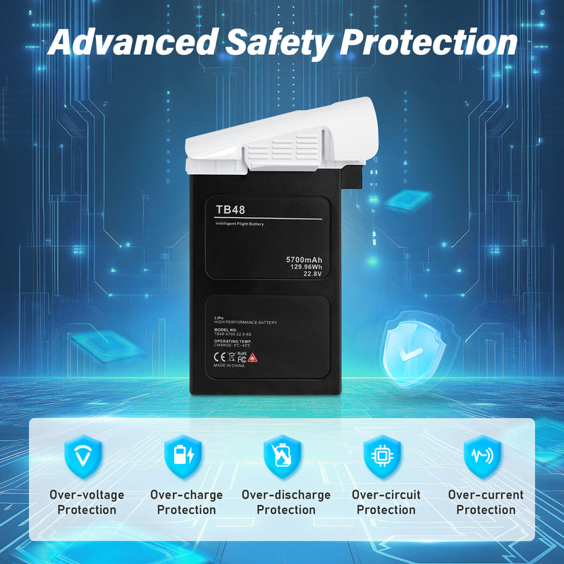 Load image into Gallery viewer, Inspire TB48 Intelligent Flight Battery 22.8V 5700mAh High Capacity Replacement Battery Compatible with DJI Inspire 1 / 1 V2.0 /1 Pro /1 Raw, Up to 22Mins Max Flight Time