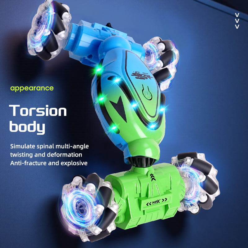 Load image into Gallery viewer, URGENEX RC Car Toys for Boys Girls 6-12, RC Stunt Car 2.4Ghz 4WD Remote Control Car with Lights Music Double Sided Flip 360° Rotate Off-Road, Birthday Xmas Gifts for Kids