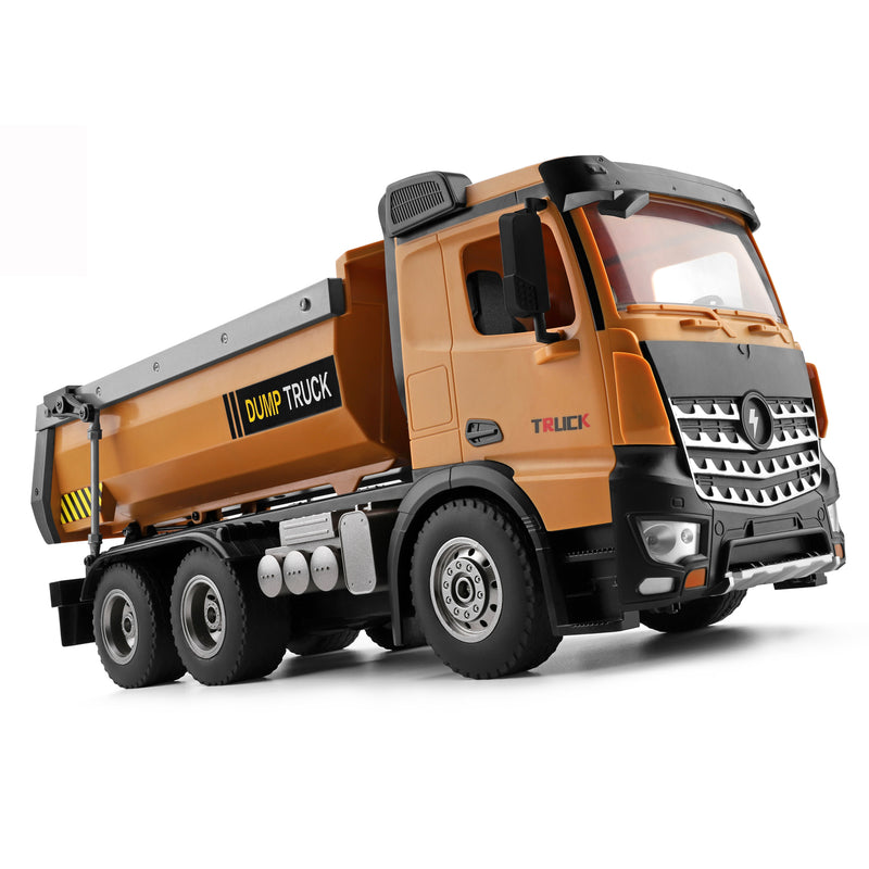 Load image into Gallery viewer, WLtoys 1:14 Scale RC Dump Truck High Simulation Analog Hydraulic Telescopic Design 45° Independent Control 2.4G Remote with Light and Sound