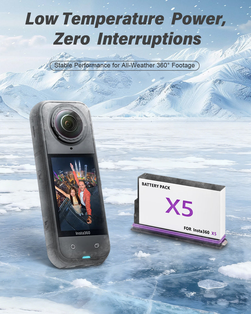 Load image into Gallery viewer, Insta 360 X5 Battery 2800mAh 3.89V Replacement Camera Battery, Compatible with Insta 360 X5 Action Camera , 1 /2 Pack