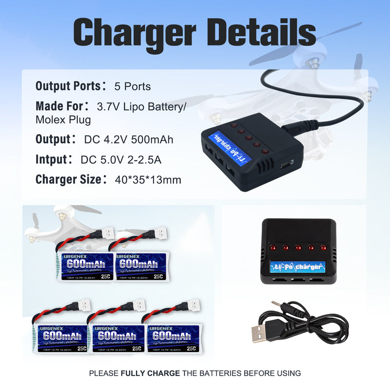 Load image into Gallery viewer, 3.7V Lipo Battery 600mah RC Drone Battery for Syma RC Drone