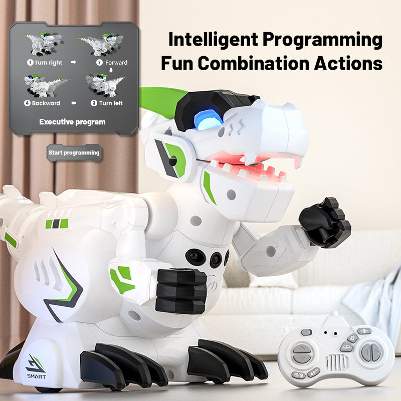 Load image into Gallery viewer, Smart RC Dinosaur Robot for Kids - Intelligent Sensing Mecha T-Rex with Gesture Control, Touch Interaction, Voice Recording, Interactive STEM Toy Gift for Boys & Girls