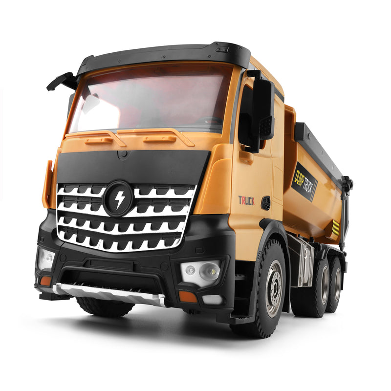 Load image into Gallery viewer, WLtoys 1:14 Scale RC Dump Truck High Simulation Analog Hydraulic Telescopic Design 45° Independent Control 2.4G Remote with Light and Sound