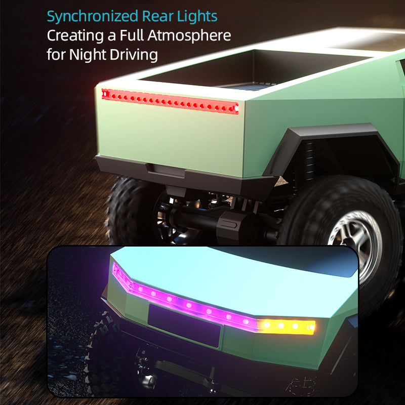 Load image into Gallery viewer, 1/18 Cybertruck Climbing Car 4WD OFF-ROAD Vehicle New Climbing Star Tow Speed Gearbox Mechanical Shift Through-Type Linked Headlights