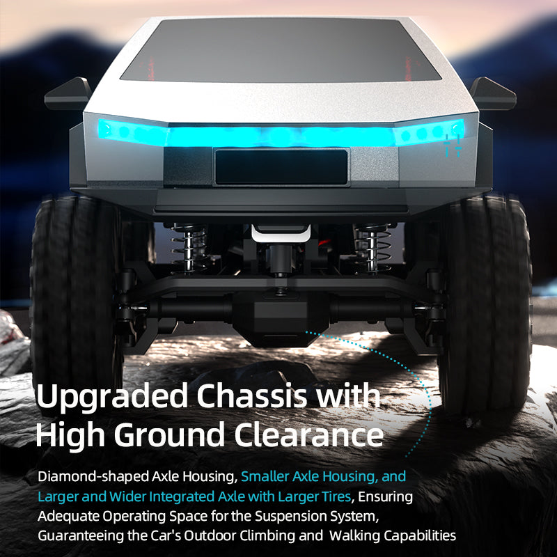 Load image into Gallery viewer, 1/18 Cybertruck Climbing Car 4WD OFF-ROAD Vehicle New Climbing Star Tow Speed Gearbox Mechanical Shift Through-Type Linked Headlights