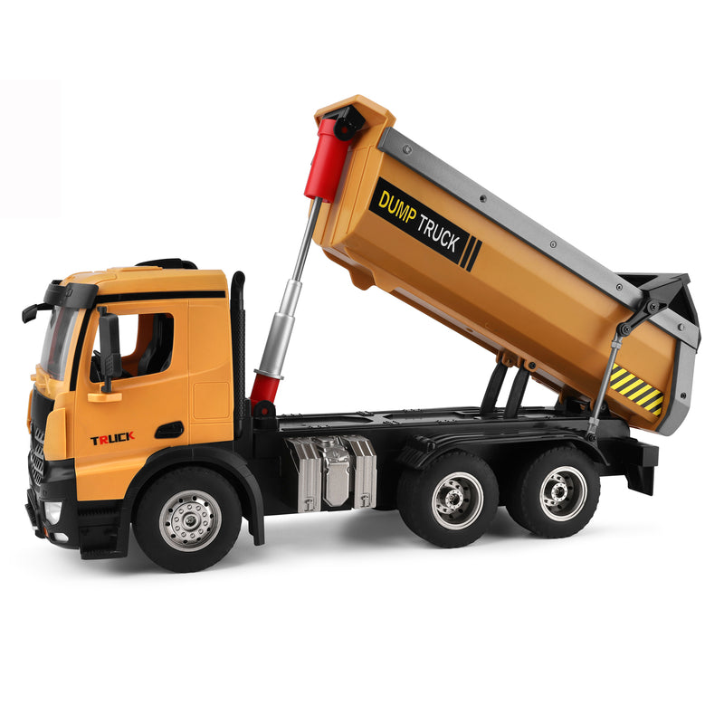 Load image into Gallery viewer, WLtoys 1:14 Scale RC Dump Truck High Simulation Analog Hydraulic Telescopic Design 45° Independent Control 2.4G Remote with Light and Sound