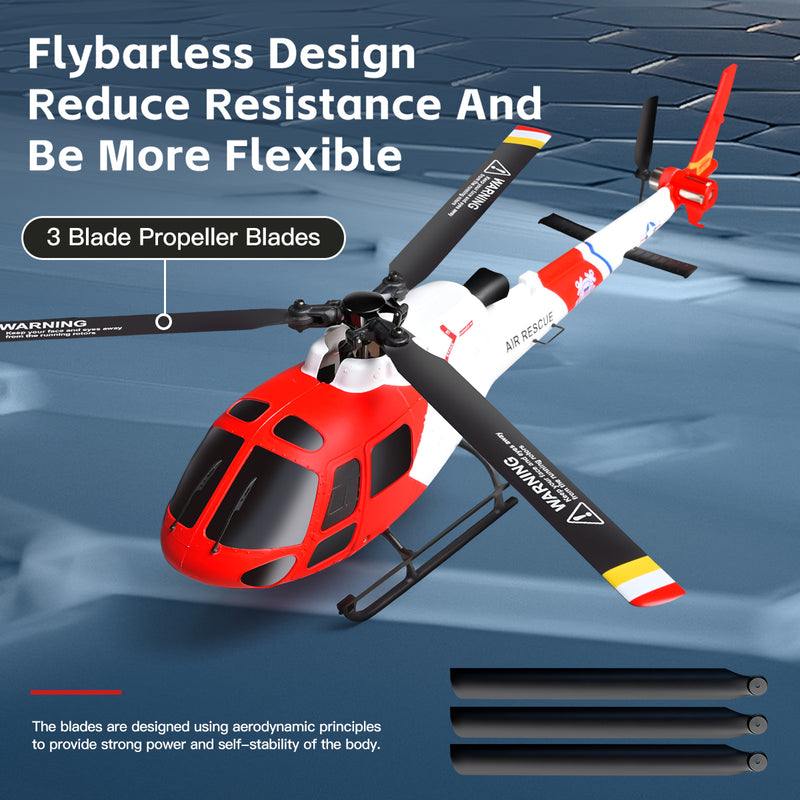 Load image into Gallery viewer, K150 AS350 Squirrel RC Helicopter 4 Channel Flybarless Aileronless Helicopter, One Key Takeoff Landing Beginner RC Helicopter