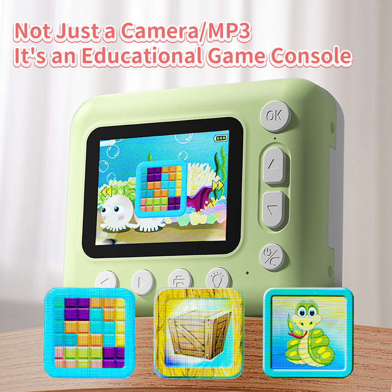 Load image into Gallery viewer, Kids Instant Print Camera - 1200W HD Dual Lens Selfie Camera with 2.4" Screen & 10x Zoom, Zero Ink Thermal Printer, Digital Video Camera Toy for Boys & Girls Birthday Gift
