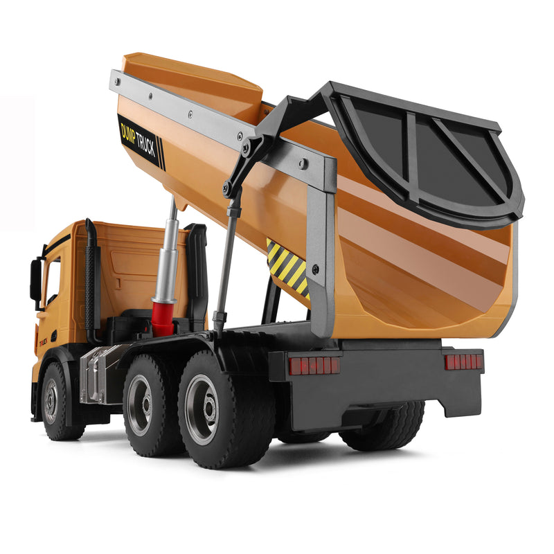 Load image into Gallery viewer, WLtoys 1:14 Scale RC Dump Truck High Simulation Analog Hydraulic Telescopic Design 45° Independent Control 2.4G Remote with Light and Sound