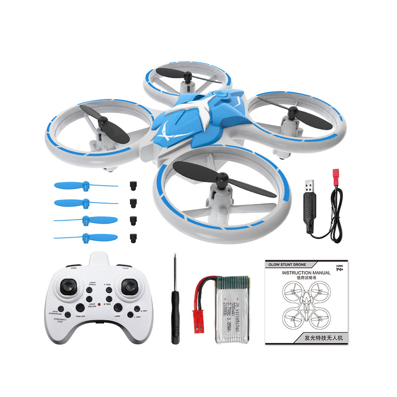 Load image into Gallery viewer, Flytec T22 3D Flips LED Light Mini Drone Indoor Outdoor RC Quadcopter With Auto Hovering Mode Blue