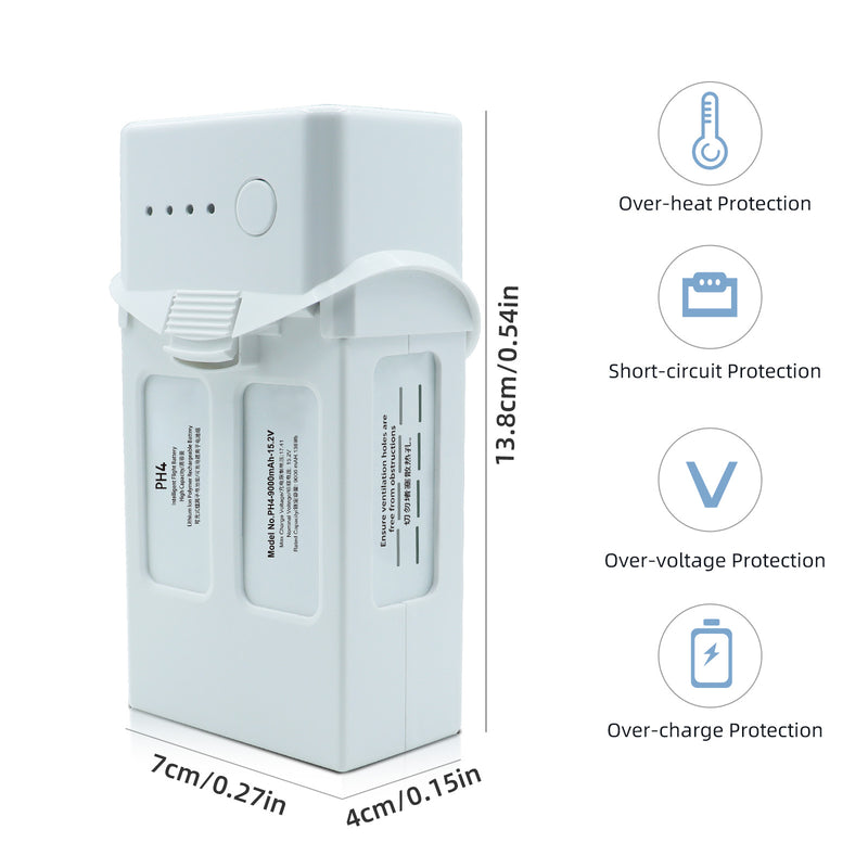 Load image into Gallery viewer, 15.2V Phantom 4 Series Battery High Capacity 9000 mAh Fit for DJI Advanced Drone Replacement Replacement Lithium Polymer Battery -for Phantom 4 Drone Phantom 4 Pro