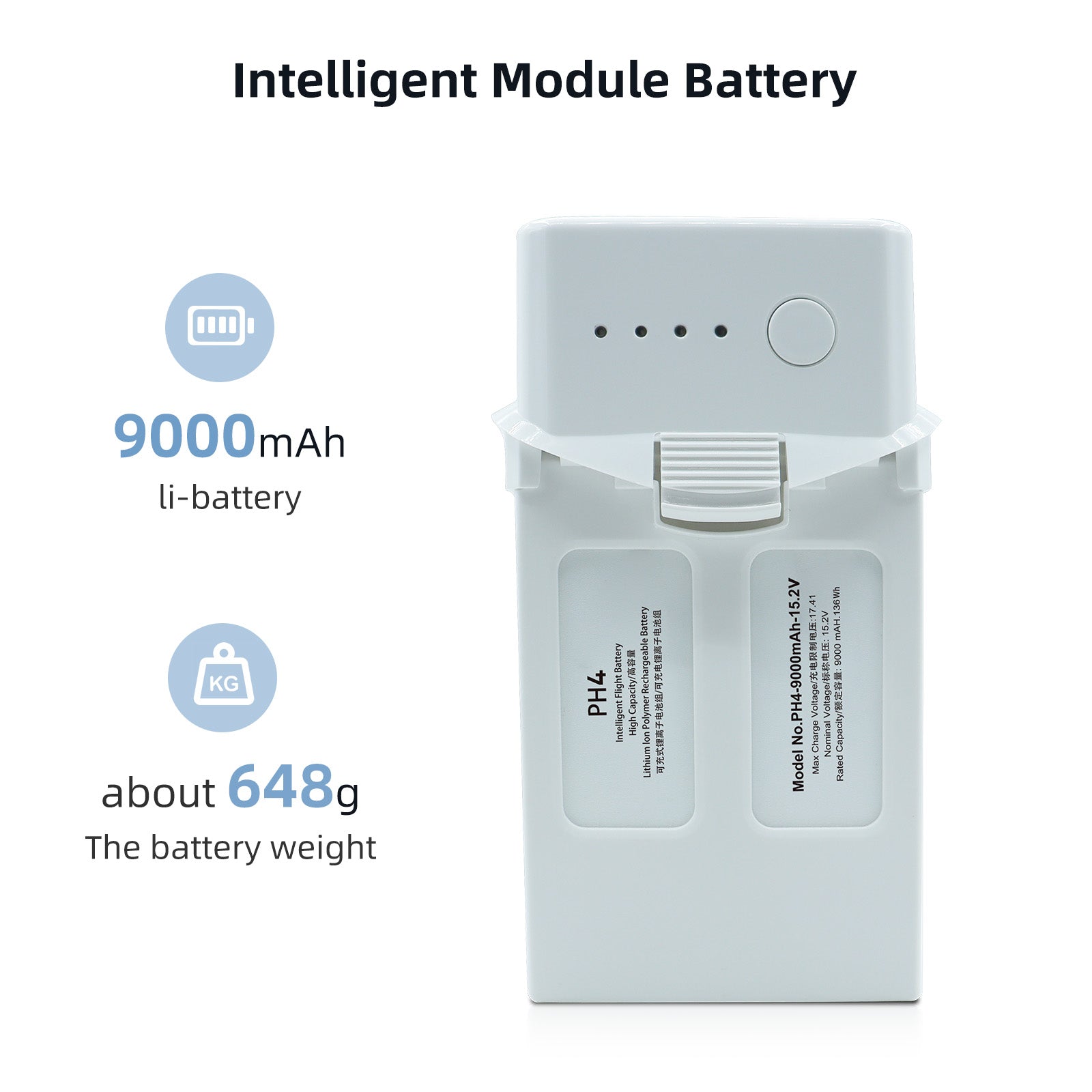 15.2V Phantom 4 Series Battery High Capacity 9000 mAh Fit for DJI