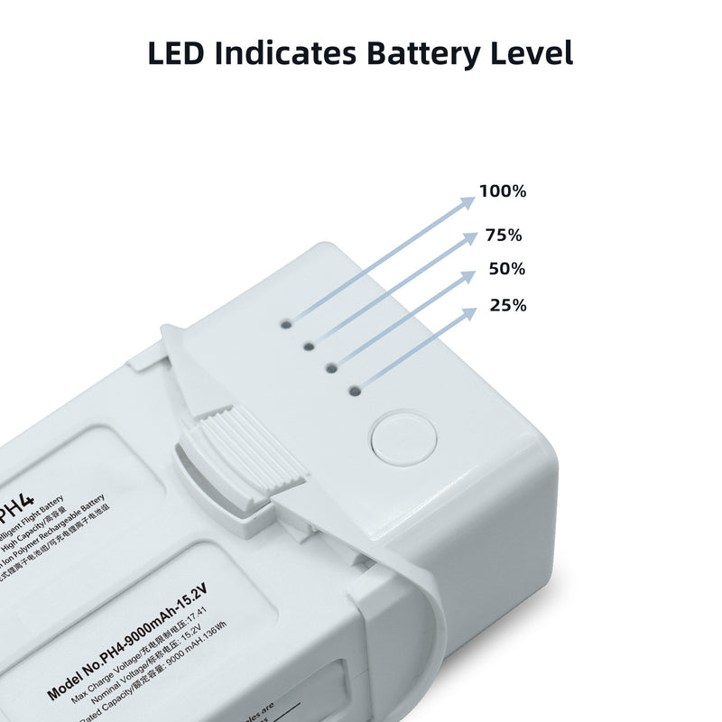 Load image into Gallery viewer, 15.2V Phantom 4 Series Battery High Capacity 9000 mAh Fit for DJI Advanced Drone Replacement Replacement Lithium Polymer Battery -for Phantom 4 Drone Phantom 4 Pro