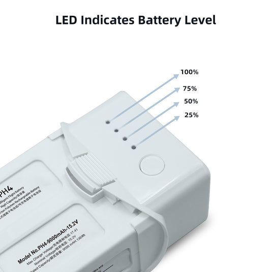 15.2V Phantom 4 Series Battery High Capacity 9000 mAh Fit for DJI Advanced Drone Replacement Replacement Lithium Polymer Battery -for Phantom 4 Drone Phantom 4 Pro