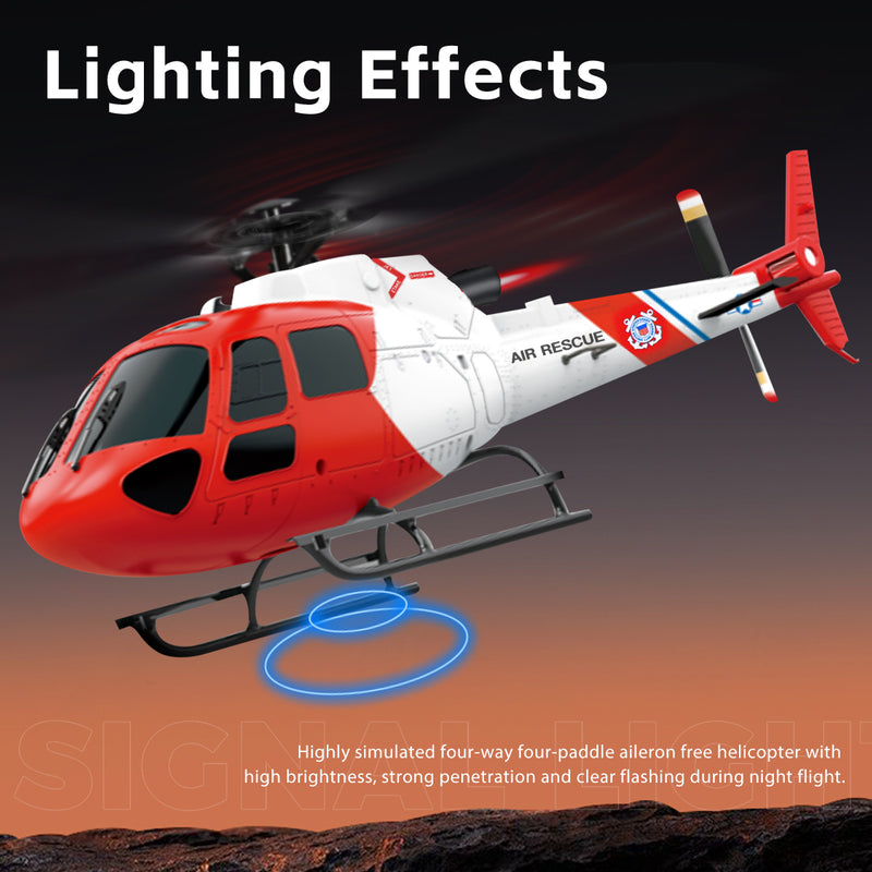 Load image into Gallery viewer, K150 AS350 Squirrel RC Helicopter 4 Channel Flybarless Aileronless Helicopter, One Key Takeoff Landing Beginner RC Helicopter