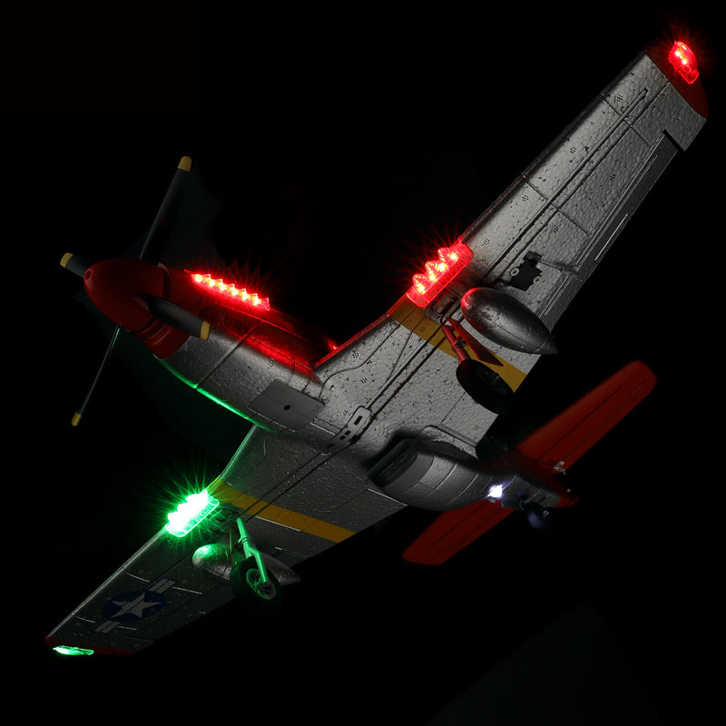 Load image into Gallery viewer, Wltoys A280-P51 World War II EPP Foam Airplane 560mm Wingspan 4 Channel 6 Axis Gyro RC Airplane With LED Lights on the Fuselage