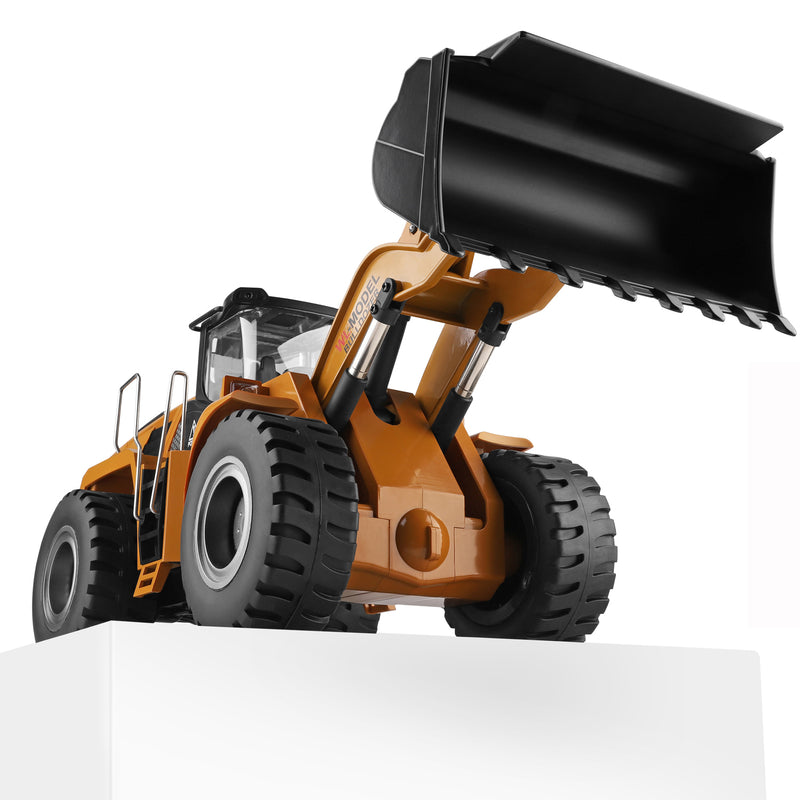 Load image into Gallery viewer, WLtoys RC Bulldozer 1:14 Scale High Simulation 2.4G Independent Control Analog Hydraulic Telescopic Design with Light and Sound