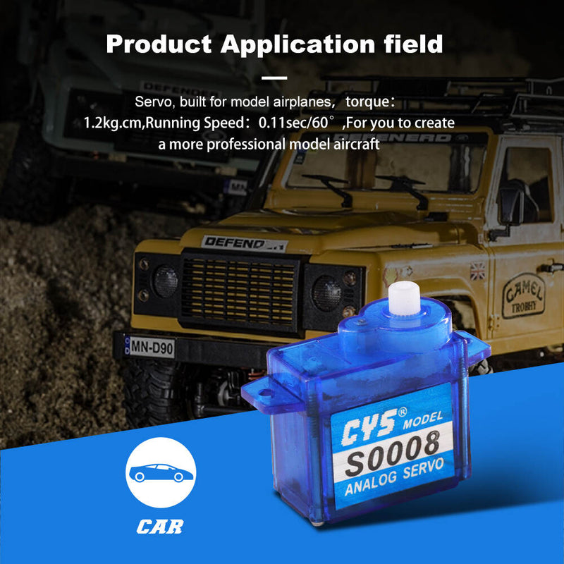 Load image into Gallery viewer, S0008 Mini & Micro Servo for Model Airplanes with High Stall Torque and Smooth, Toothless Design , 1 Pack(Direct Factory Sale)