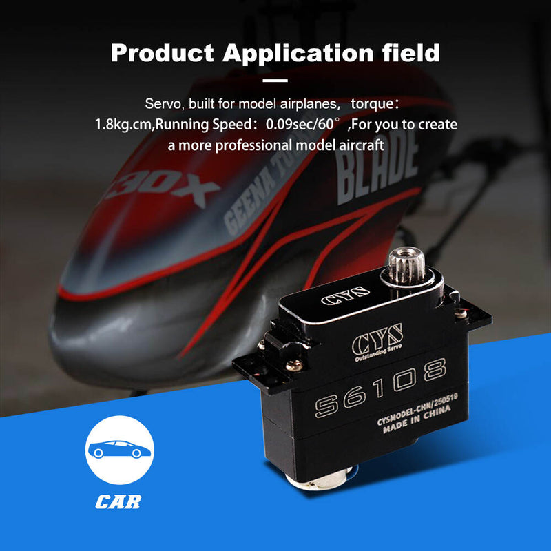 Load image into Gallery viewer, S6108 High-Performance Digital Servo with Metal Gear & Plastic Case for Compact Applications, 1 Pack(Direct Factory Sale)