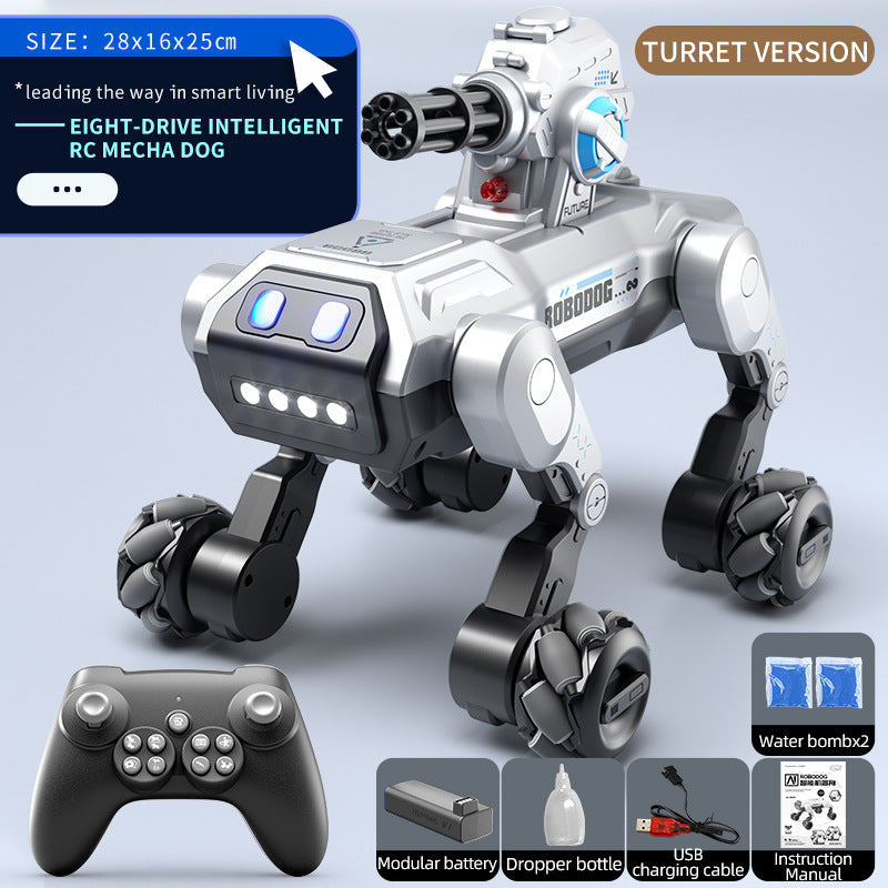 Load image into Gallery viewer, JJRC 8WD RC Robot Dog Toy, Programmable Mecha Dog with Remote Control, Touch Interaction, LED Lights & Music for Kids