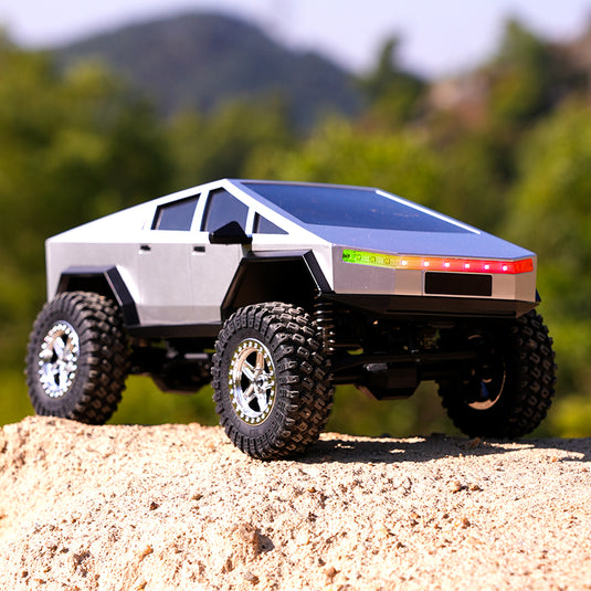 1/18 Cybertruck Climbing Car 4WD OFF-ROAD Vehicle New Climbing Star Tow Speed Gearbox Mechanical Shift Through-Type Linked Headlights