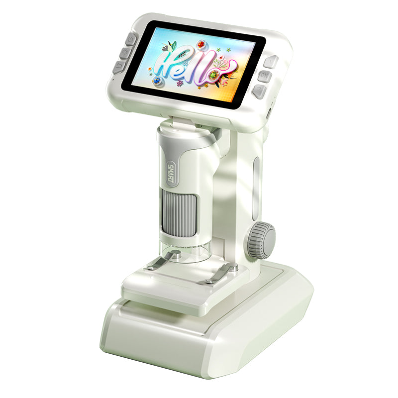 Load image into Gallery viewer, Kids Digital Microscope with 3-Mode Design, Handheld & Desktop Portable Microscope, 100-1600X Magnification, Multi-Screen Connection to Phone/TV, Photo & Video, STEM Science Kit for Kids 8-12