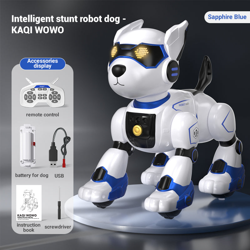 Load image into Gallery viewer, RC Robot Dog Toy for Kids, Intelligent Remote Control Stunt Dog with Voice Control & Programable Functions, Interactive Electronic Pet Puppy Sings, Dances, Plays Bedtime Stories