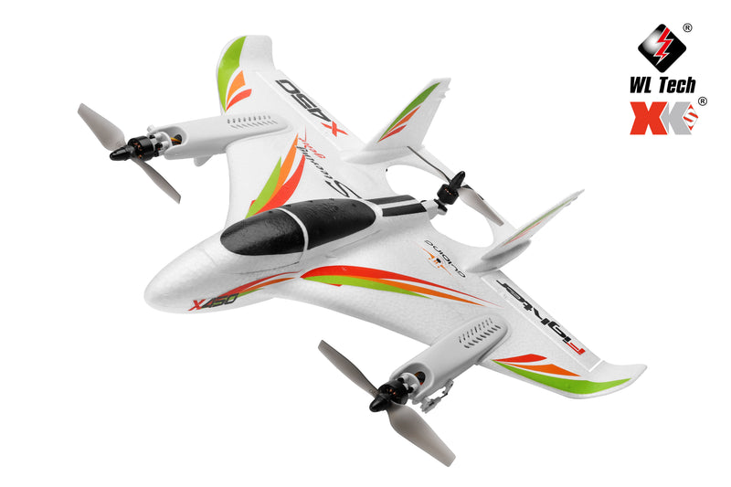 Load image into Gallery viewer, XK X450 VTOL RC Airplane, 2.4G 6CH Remote Control Aircraft,Multirotor flight with 3D/6G Mode, Brushless Motor Vertical Take-Off and Landing Stunt RC Airplane