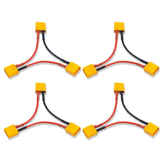 XT90 1 Female to 2 Males Adapter Lead with Silicone Cable for RC Battery Helicopter Quadcopter