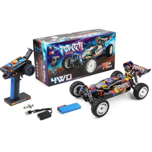 WLtoys 1/12 Scale RC Car 4WD 75KM/H High Speed Brushless 2.4G Remote Control RC Car Model 124007
