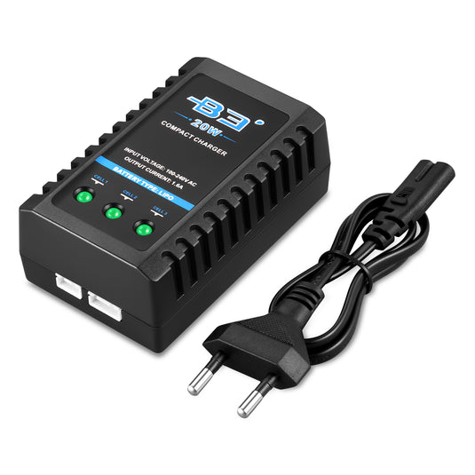 B3 Lipo Charger 20W 1600mAh Balance Charger for 2S-3S Lipo Batteries 7.4V-11.1V Lipo Battery Balance Charger