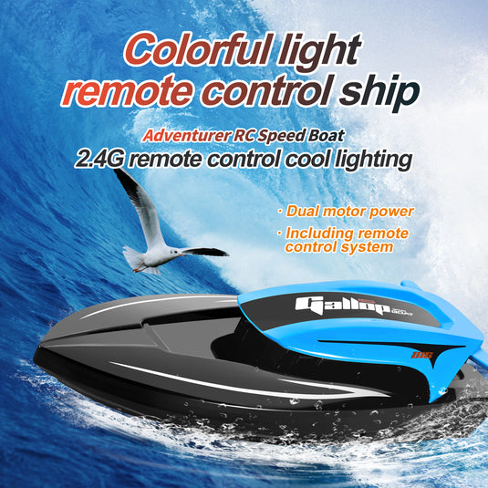 YiLe No.816 RC Boat 2.4G 20km/h High Speed Remote Control Boat With Lights