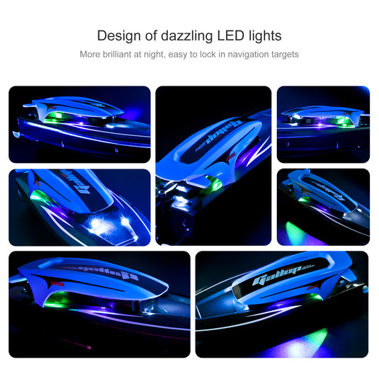 YiLe No.816 RC Boat 2.4G 20km/h High Speed Remote Control Boat With Lights