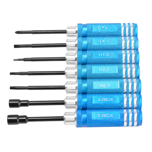 7Pcs Hex Screw Driver Set RC Tools Kit Hexagon Screwdriver for Traxxas Arrma Axial Losi Redcat RC Quadcopter Helicopter FPV Racing Drone Models SCX24