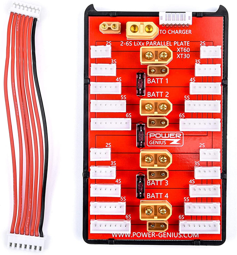Load image into Gallery viewer, 2 in 1 XT30 XT60 Lipo Battery Parallel Charging Board 2S-6S RC Lipo Battery Charge Plate