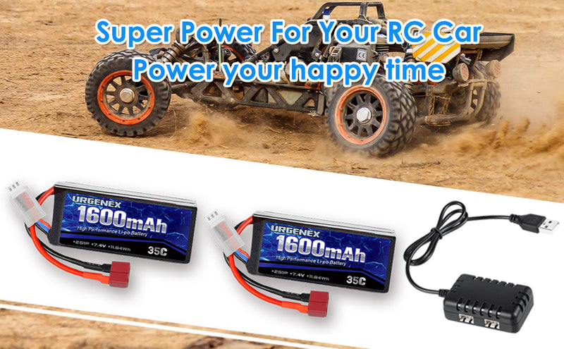 Load image into Gallery viewer, WLtoys RC Battery- 7.4V 1600mAh with Deans T Plug 35C